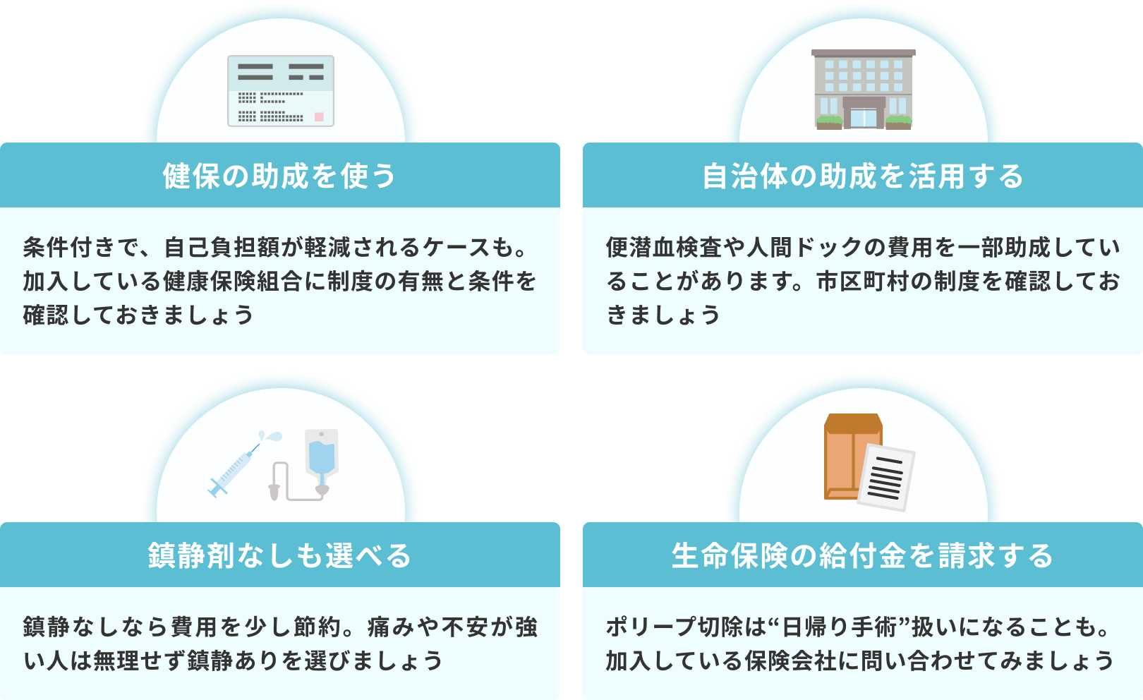 大腸内視鏡検査の費用を軽減する4つの方法